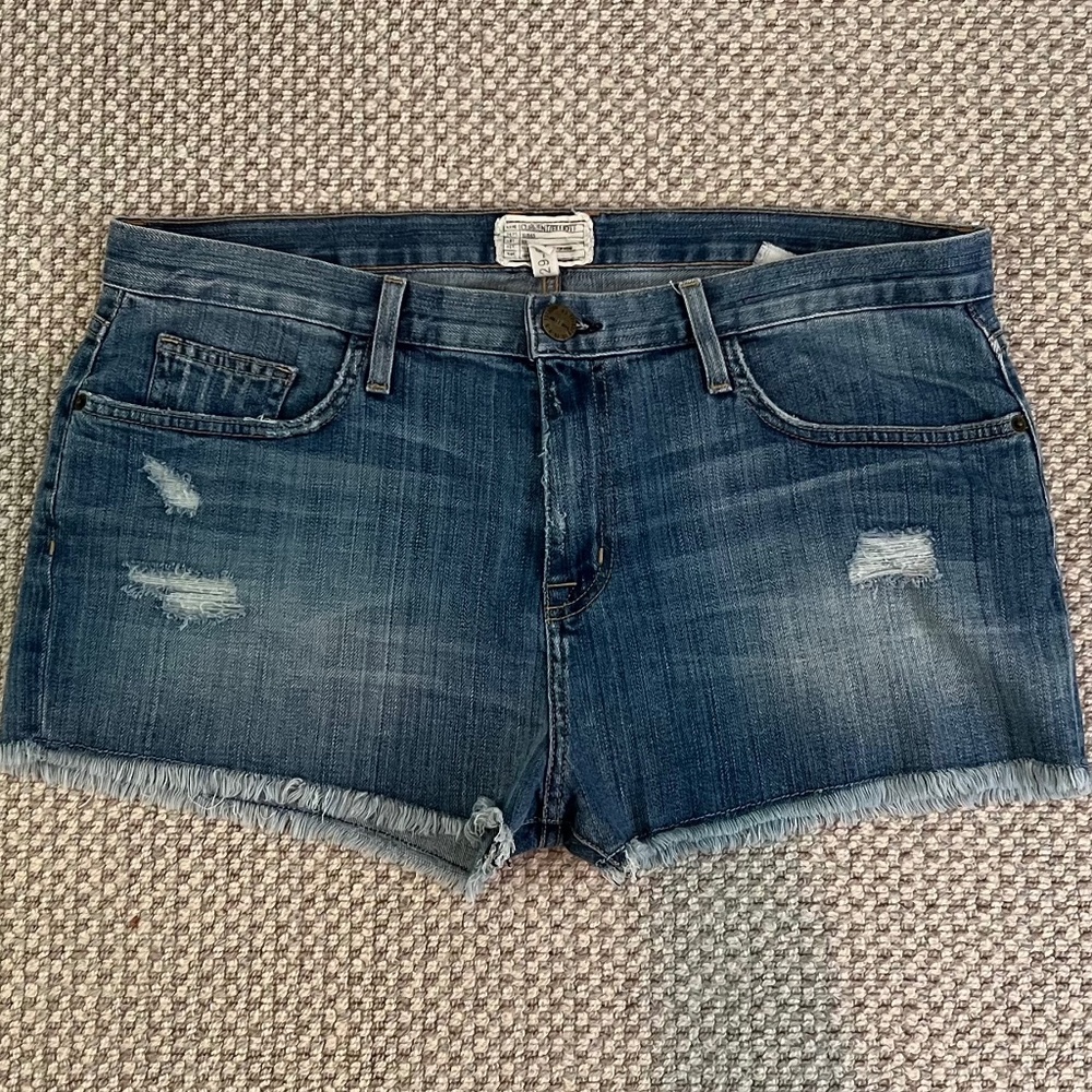Current Elliott Boyfriend Distressed Cut Off Shorts Size 29